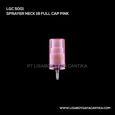 5001-SPRAYER-NECK-18-FULL-CAP-PINK, botol toner spray