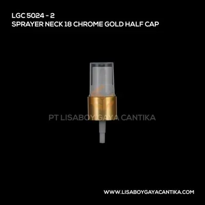 5024-2-PUMP-TREATMENT-LUXURY-NECK-24-GOLD, botol toner spray