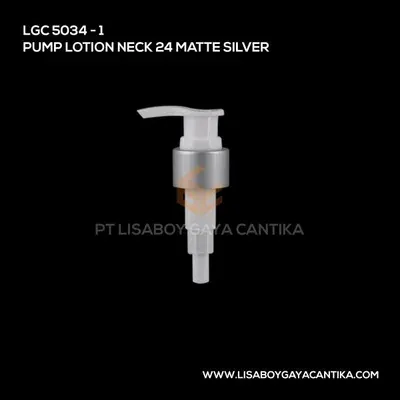 5034-1-PUMP-LOTION-NECK-24-MATTE-SILVER, botol toner spray
