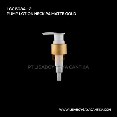 5034-2-PUMP-LOTION-NECK-24-MATTE-GOLD, botol toner spray