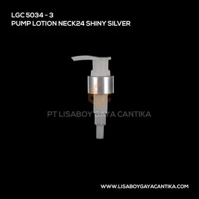 5034-3-PUMP-LOTION-NECK24-SHINY-SILVER, botol toner spray