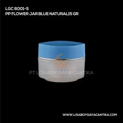 LGC-6001-5-PP-FLOWER-JAR-BLUE-NATURAL15-GR, pot cream