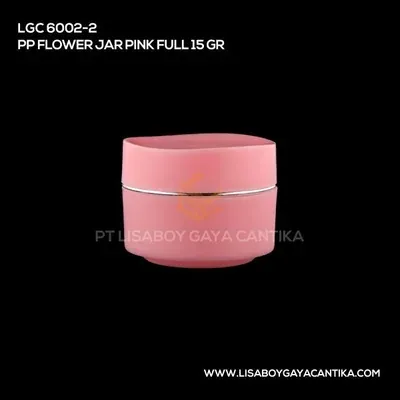 LGC-6002-2-PP-FLOWER-JAR-PINK-FULL-15-GR, pot cream