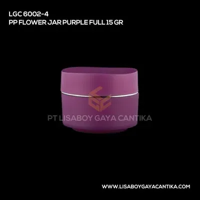 LGC-6002-4-PP-FLOWER-JAR-PURPLE-FULL-15-GR, pot cream