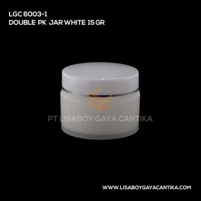 LGC-6003-1-DOUBLE-PK-JAR-WHITE-15-GR, pot cream