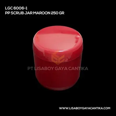 LGC-6006-1-PP-SCRUB-JAR-MAROON-250-GR, pot cream