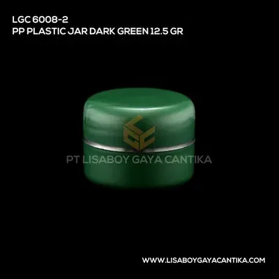 LGC-6008-2-PP-PLASTIC-JAR-DARK-GREEN-12.5-GR, pot cream