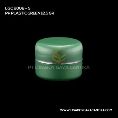 LGC-6008-5-PP-PLASTIC-JAR-GREEN-12.5-GR, pot cream