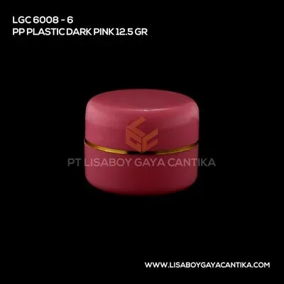 LGC-6008-6-PP-PLASTIC-JAR-DARK-PINK-12.5-GR, pot cream
