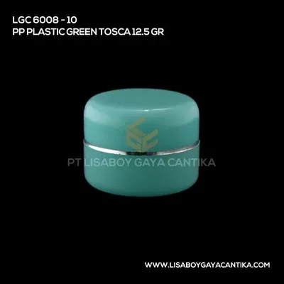 LGC-6008-10-PP-PLASTIC-JAR-GREEN-TOSCA-12.5-GR, pot cream