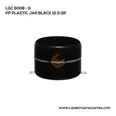 LGC-6008-11-PP-PLASTIC-JAR-BLACK-12.5-GR, pot cream