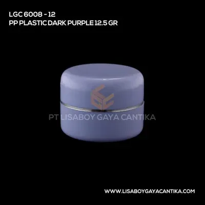 LGC-6008-12-PP-PLASTIC-JAR-DARK-PURPLE-12.5-GR, pot cream