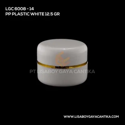 LGC-6008-14-PP-PLASTIC-JAR-WHITE12.5-GR, pot cream