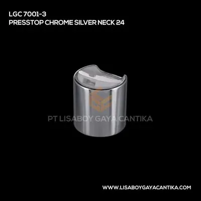 LGC-7001-3-PRESSTOP-CHROME-SILVER-NECK-24, tutup presstop