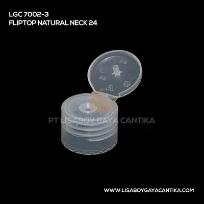 LGC-7002-3-FLIPTOP-NATURAL-NECK-24, tutup presstop