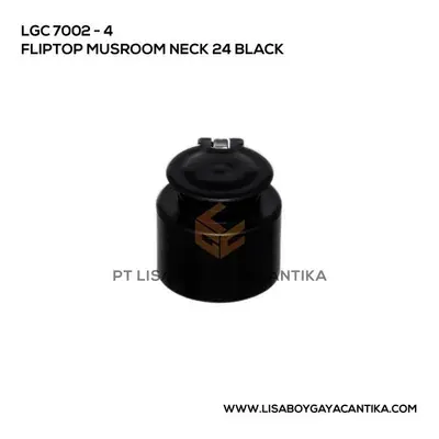 LGC-7002-4-FLIPTOP-MUSROOM-NECK-24-BLACK, tutup presstop