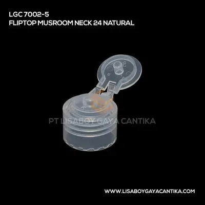 LGC-7002-5-FLIPTOP-MUSROOM-NECK-24-NATURAL, tutup presstop
