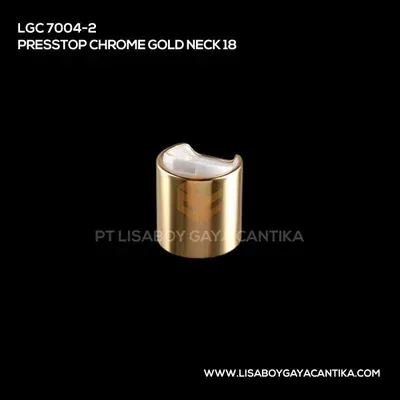 LGC-7004-2-PRESSTOP-CHROME-GOLD-NECK-18, tutup presstop