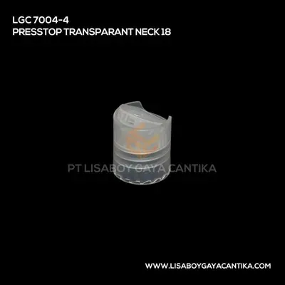 LGC-7004-4-PRESSTOP-TRANSPARANT-NECK-18, tutup presstop