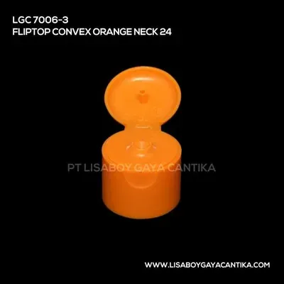 LGC-7006-3-FLIPTOP-CONVEX-ORANGE-NECK-24, tutup presstop