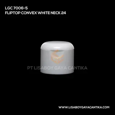 LGC-7006-5-FLIPTOP-CONVEX-WHITE-NECK-24, tutup presstop