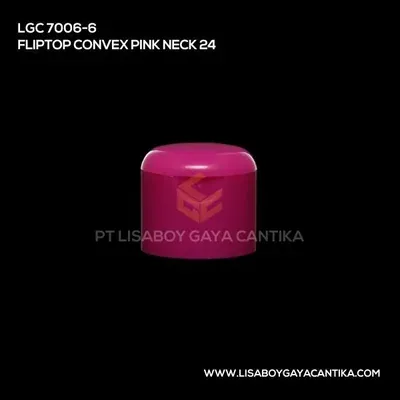 LGC-7006-6-FLIPTOP-CONVEX-PINK-NECK-24, tutup presstop