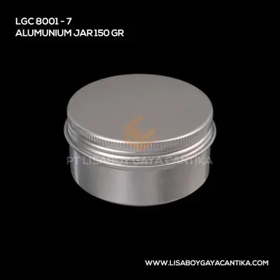 8001-7-ALUMUNIUM-JAR-150-GR, pot cream aluminium