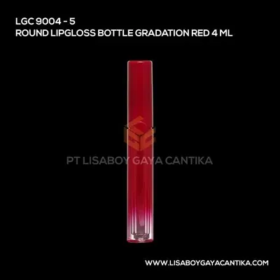 9004-5-ROUND-LIPGLOSS-BOTTLE-GRADATION-RED-4-ML, kemasan dekoratif