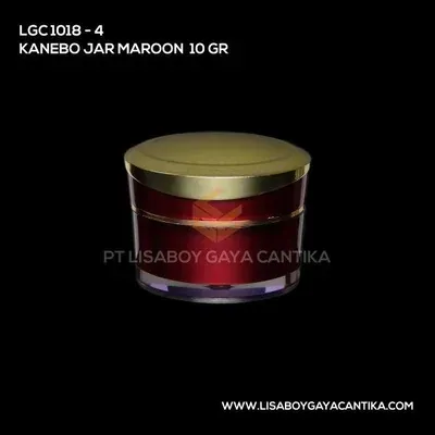 1018-4-KANEBO-JAR-MAROON-10-GR, pot cream acrylic