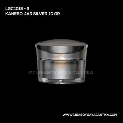 1018-3-KANEBO-JAR-SILVER-10-GR, pot cream acrylic