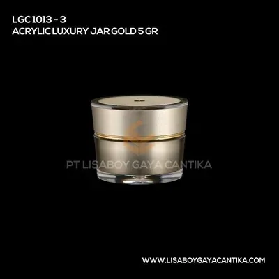 1013-3-ACRYLIC-LUXURY-JAR-GOLD-5-GR, pot cream acrylic