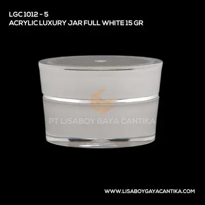 1012-5-ACRYLIC-LUXURY-JAR-FULL-WHITE-15-GR, pot cream acrylic