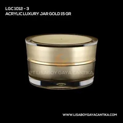 1012-3-ACRYLIC-LUXURY-JAR-GOLD-15-GR, pot cream acrylic