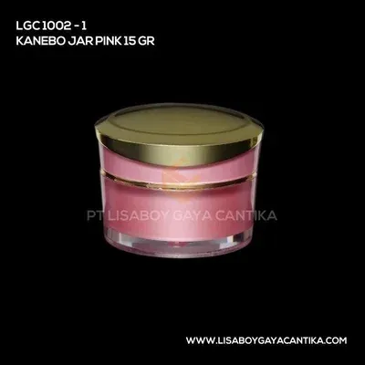 1002-1-KANEBO-JAR-PINK-15-GR — Acrylic Jar & Glass Jar